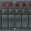 1852 Bryterpanel 6 brytere og automatsikringer
