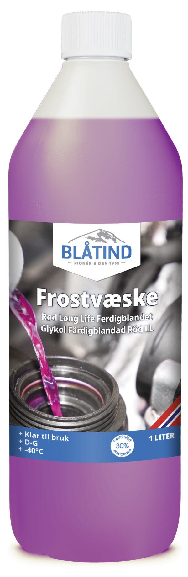 1099376_XL.jpg Blåtind Frostvæske Rød Ferdigblandet 1 liter