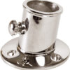 Flaggholder, utenpåliggende, forkrommet