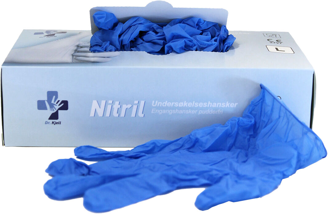 Engangshansker Nitrile blå 100 stk